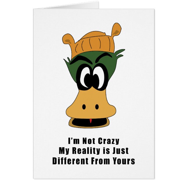 Crazy Green Cartoon Duck Different Reality (Front)