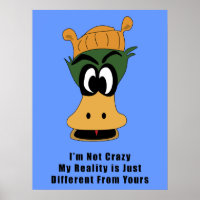 Crazy Green Cartoon Duck Different Reality