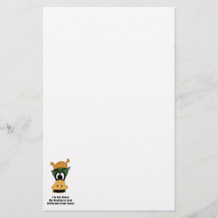 Crazy Green Cartoon Duck Different Reality Stationery