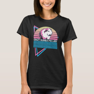 Crazy Guinea Pig Lady Crazy Guinea Pig Lady Retro T-Shirt