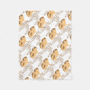 crazy guinea pig lady fleece blanket