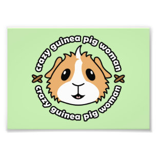 Crazy Guinea Pig Woman Print (Frames Available!)
