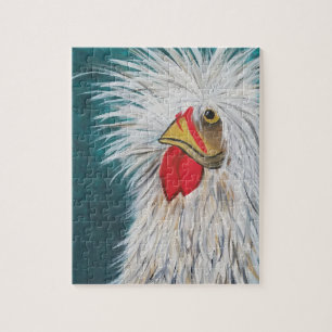 Crazy Hair Chicken Jigsaw Puzzle