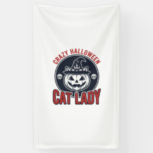 Crazy Halloween Cat Lady Vintage Witch Cat Shirt_1 Banner
