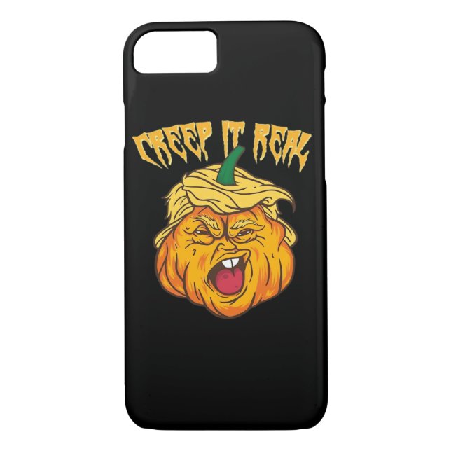 Crazy Halloween Pumpkin Trumpkin Costume Case-Mate iPhone Case (Back)