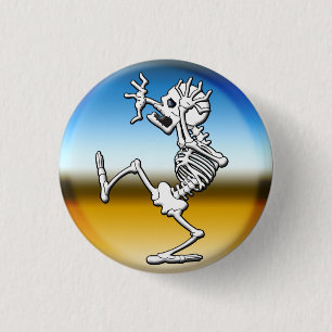 Crazy Halloween Skeleton 3 Cm Round Badge