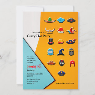 Crazy Hat Party Invitation