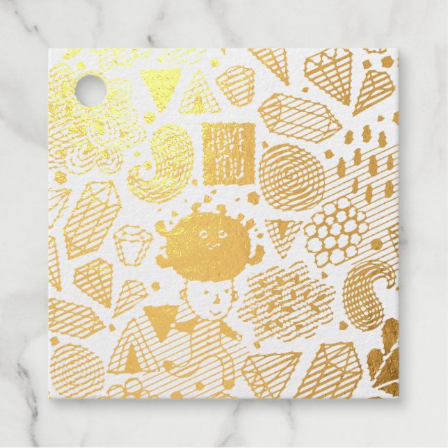 Crazy head favour tags (Front)