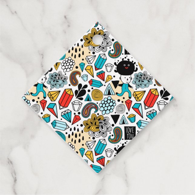 Crazy head favour tags (Front)