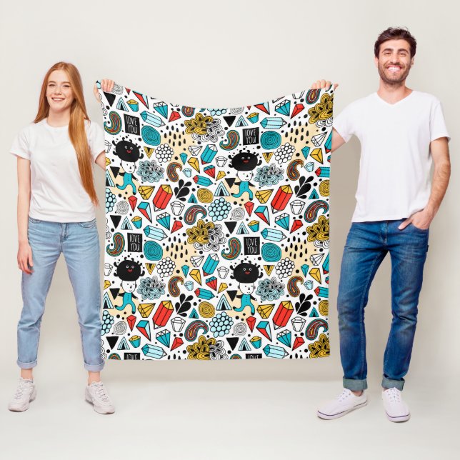 Crazy head fleece blanket (In Situ)