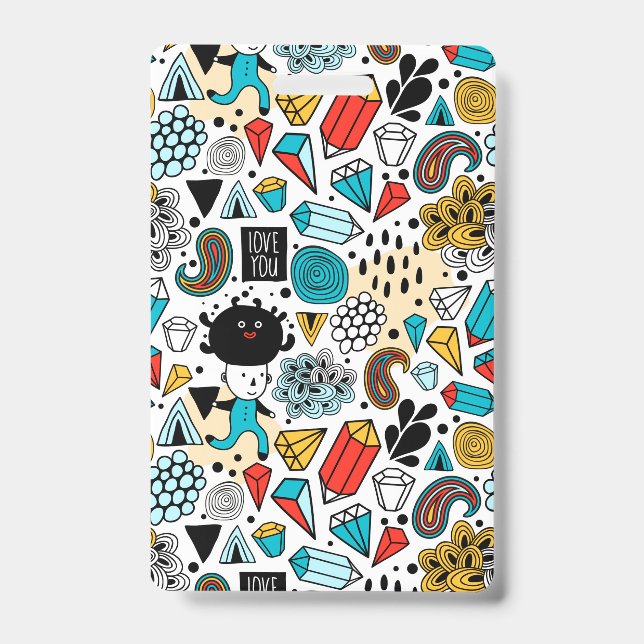 Crazy head ID badge (Front)