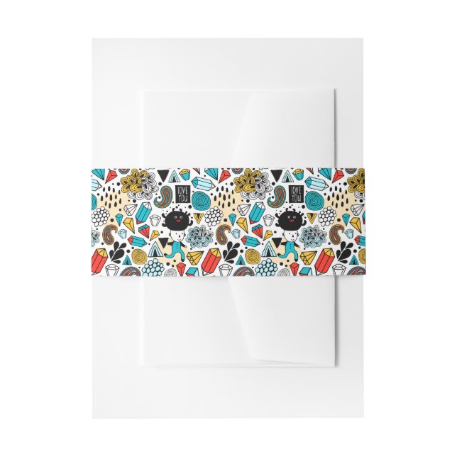 Crazy head invitation belly band (Front Example)