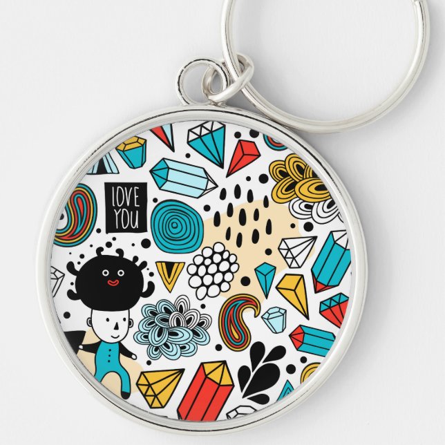 Crazy head key ring (Front)