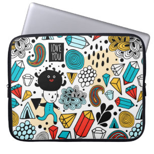 Crazy head laptop sleeve