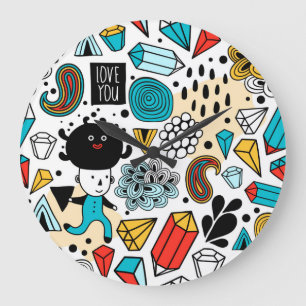 Crazy head large clock