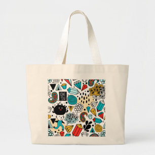 Crazy head large tote bag