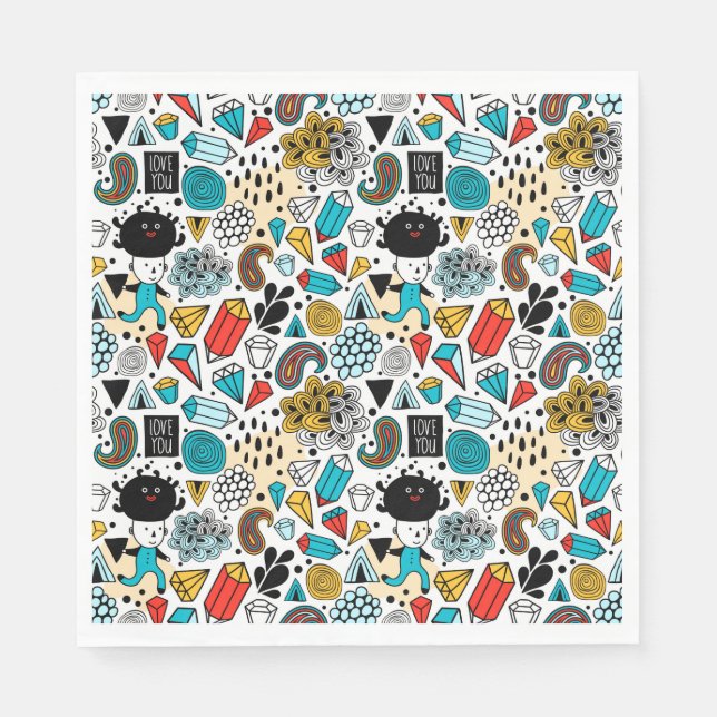 Crazy head napkin (Front)