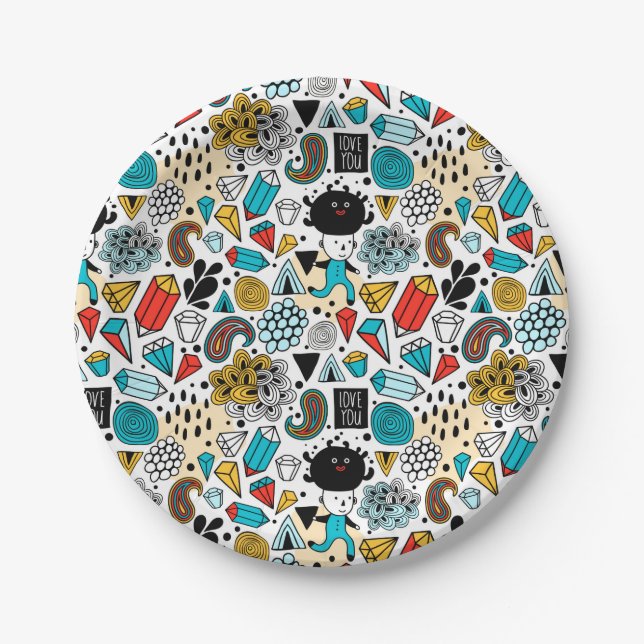 Crazy head paper plate (Front)