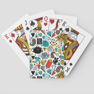 Crazy head playing cards