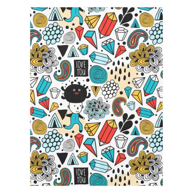 Crazy head tablecloth (Front)