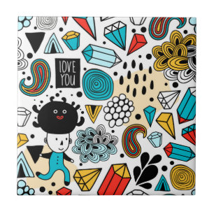 Crazy head tile