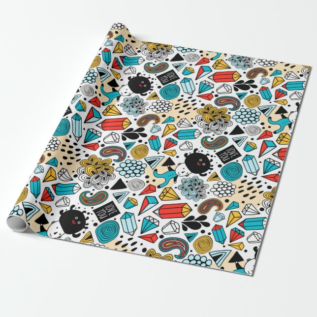 Crazy head wrapping paper (Unrolled)