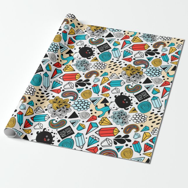 Crazy head wrapping paper (Unrolled)