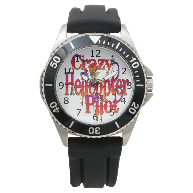 Crazy Helicopter Pilot Watch (Front)