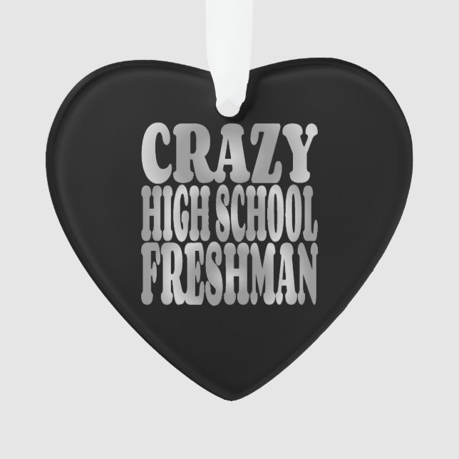 Crazy High School Freshman in Silver Ornament (Front)