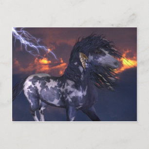 Crazy Horse Blue Postcard