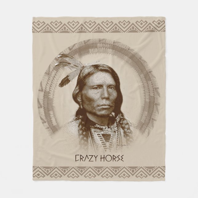 Crazy Horse Fleece Blanket (Front)