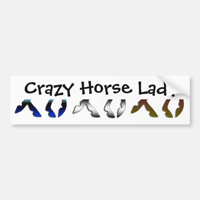 Crazy Horse Lady Bumper Sticker (Front)