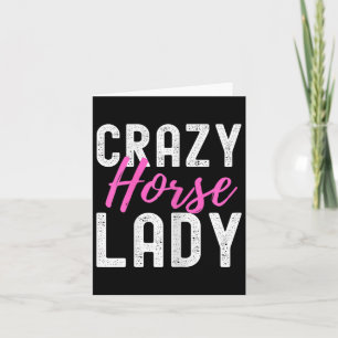 Crazy Horse Lady Horse Lover Tee For Women Horseba Card