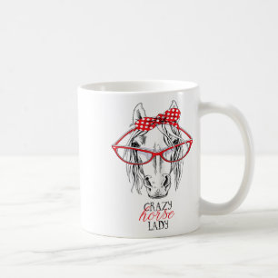 Crazy Horse Lady Horse Lover Women Bandanna Horseb Coffee Mug