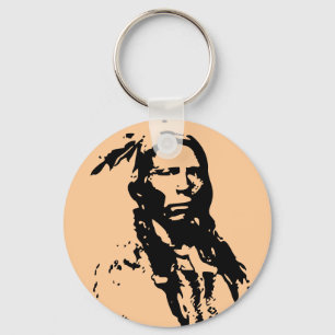 Crazy Horse Native American Key Ring
