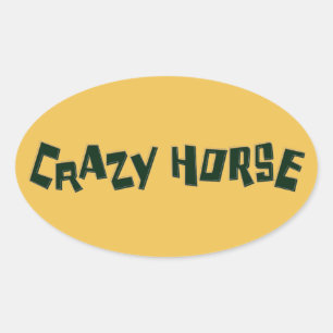 crazy horse oval sticker