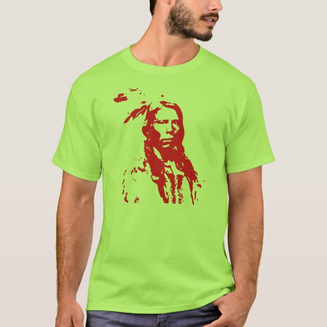 Crazy Horse (Red) T-Shirt (Front)