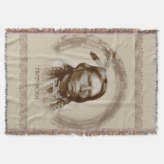 Crazy Horse Throw Blanket