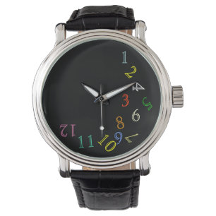 Crazy Hour Colour Numbers Watch