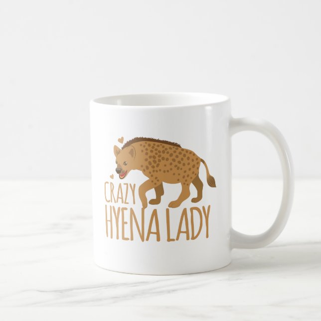 crazy hyena lady coffee mug (Right)