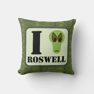 Crazy I Love Roswell UFO Alien Character Cushion