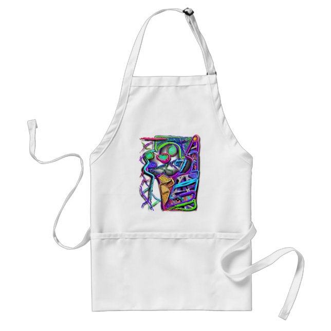 crazy ice cream cone 1 standard apron (Front)