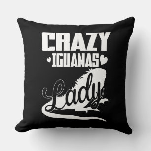 Crazy Iguana Lady Cushion