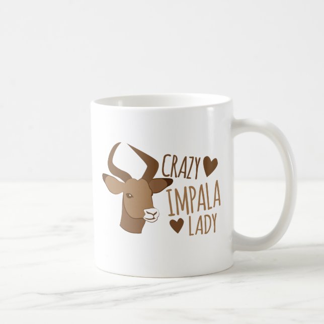 crazy impala lady coffee mug (Right)