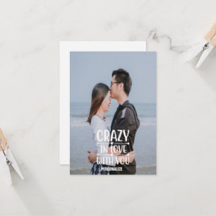 Crazy In Love With You Flat Greeting Card