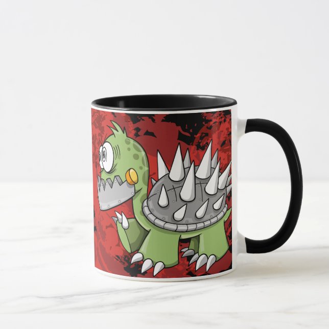 Crazy Insane Cyborg Robot War Turtle  Mug (Right)
