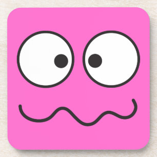 Crazy insane face cross eyed coaster