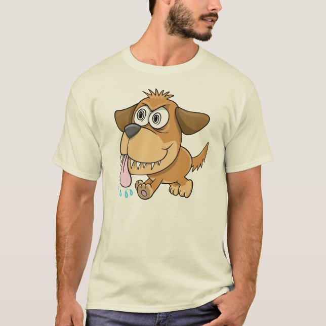 Crazy Insane Puppy Dog  T-Shirt (Front)