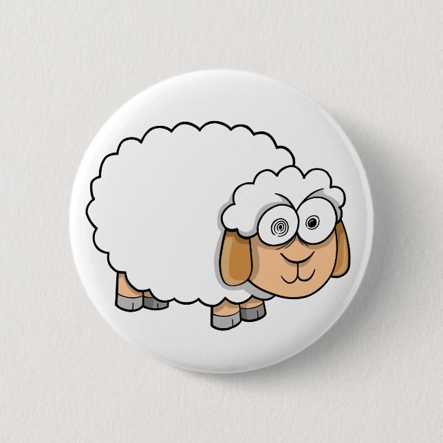 Crazy Insane Sheep button (Front)