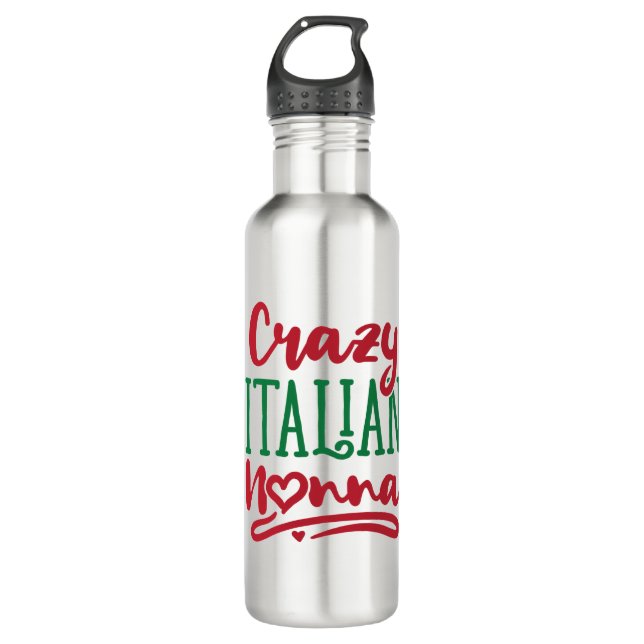 Crazy Italian Nonna 710 Ml Water Bottle (Front)
